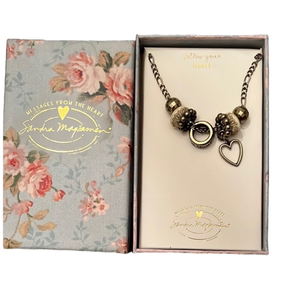 Sandra Magsamen Messages from the Heart / Follow Your Heart Necklace NIB